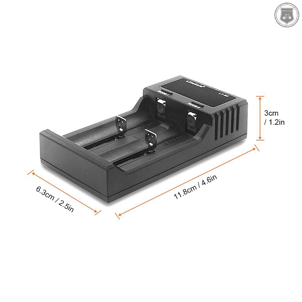 Bộ Sạc Pin 2 Pin Liitokala Lii-S2 Lcd Dành Cho Pin 18650 26650 21700 18350 Aa Lithium Nimh