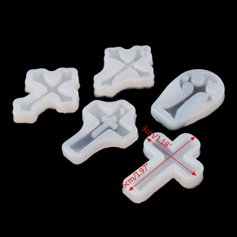 Bộ 5 Khuôn Silicone Làm Mặt Vòng cổ Bằng Resin Epoxy Pha Lê