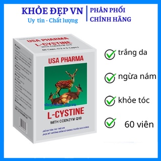 Viên uống đẹp da , ngừa nám , khỏe tóc L-Cystine with Coenzym Q10 Hộp 60 viên