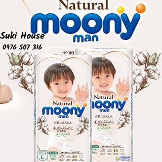 Tã quần cao cấp Moony Natural L36 size L cho bé 9-14kg