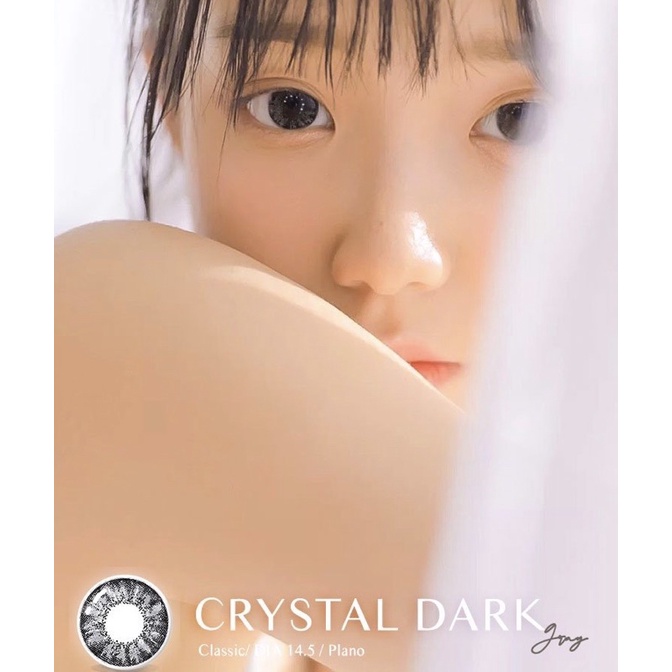 1 cặp Lens xám tự nhiên có độ sẵn 0-6 độ kính giãn tròng tròng cận Hàn quốc D2017 xám 7