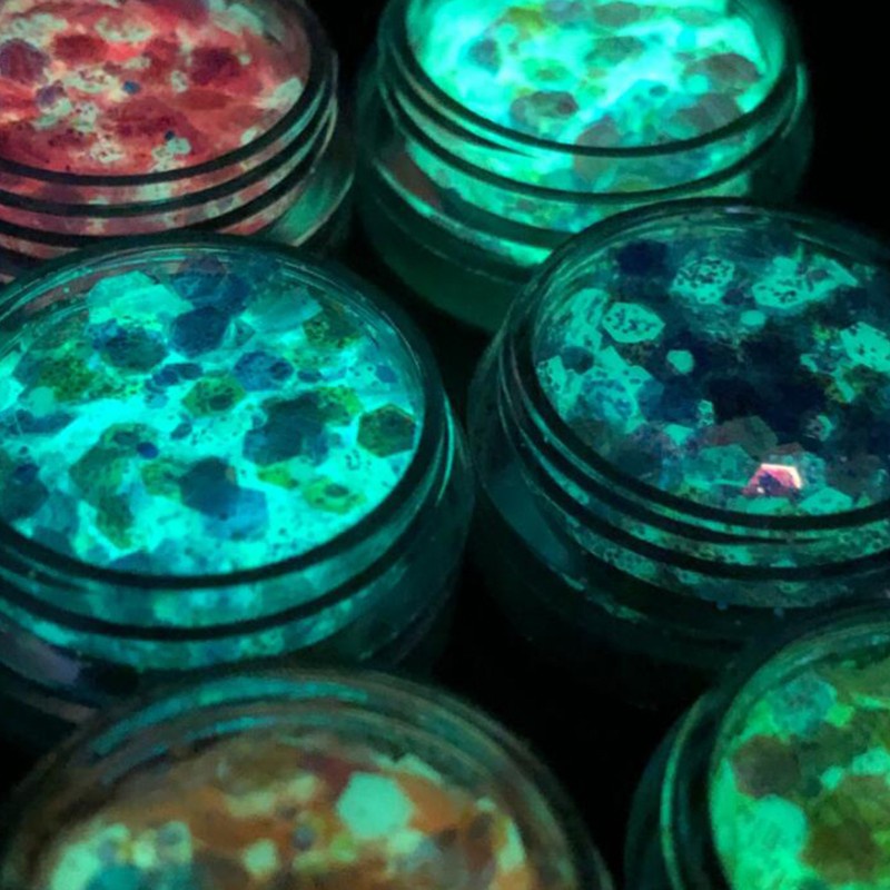 Hộp Kim Tuyến 6 Màu Trang Trí Móng Tay Nghệ Thuật