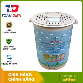 Máy làm giá đỗ phiên bản tự động tròn Toàn Diện GV102 - Tặng kèm 200g hạt đậu xanh