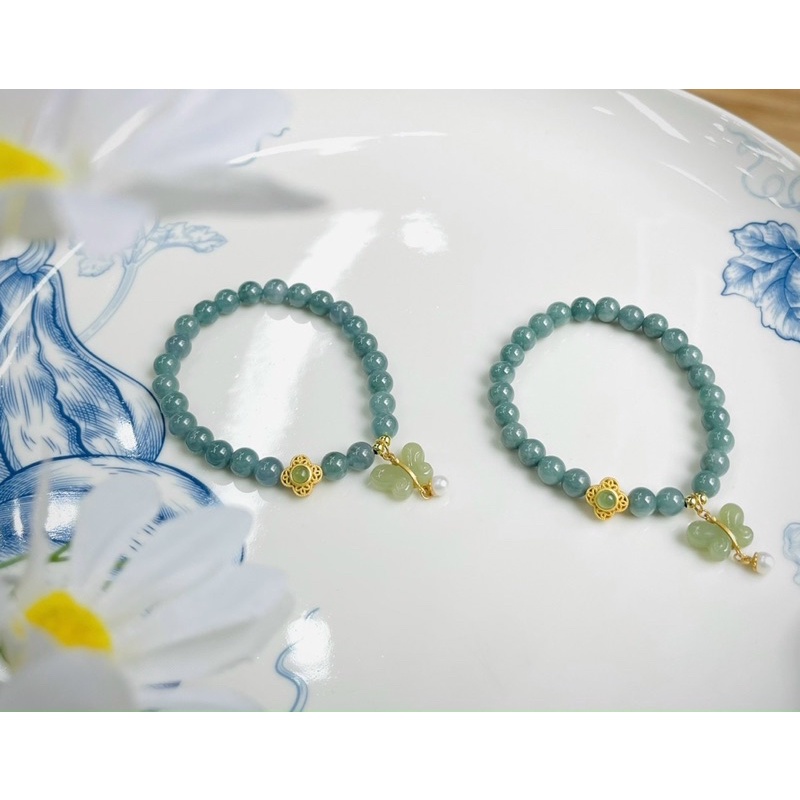 Vòng tay Lam Ngoc mix charm may mắn cho Mộc Thuỷ