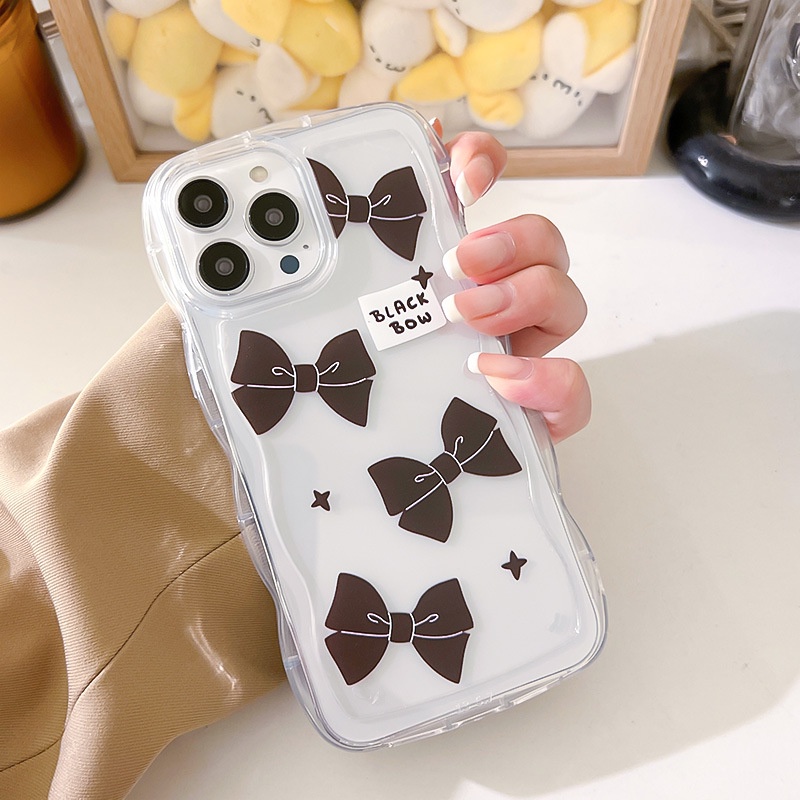 Ốp lưng iphone Ốp Điện Thoại Silicone Trong Suốt Họa Tiết Ren Cho iphone13Pro 11 / 12 xs / 7 / 8 / Dinuo case