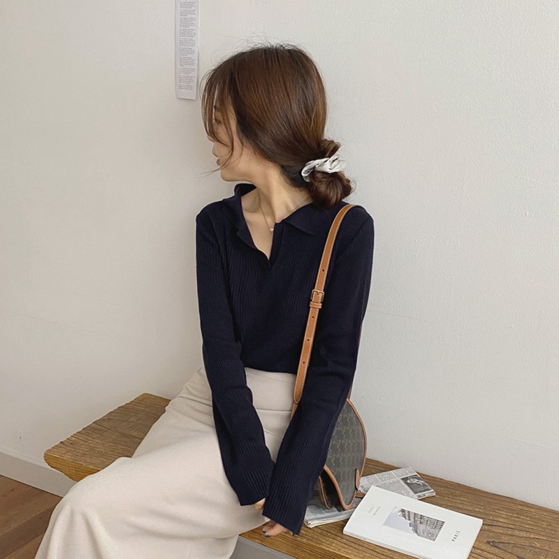 Áo Tay Dài Cổ Chữ V Thời Trang Phong Cách Quyến Rũ Cho Nữ