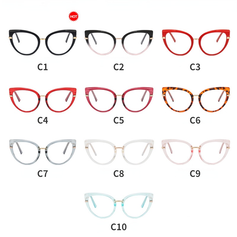 Kính Mát Hình Mắt Mèo Chống Ánh Sáng Xanh TR90 Thời Trang Cho Nữ