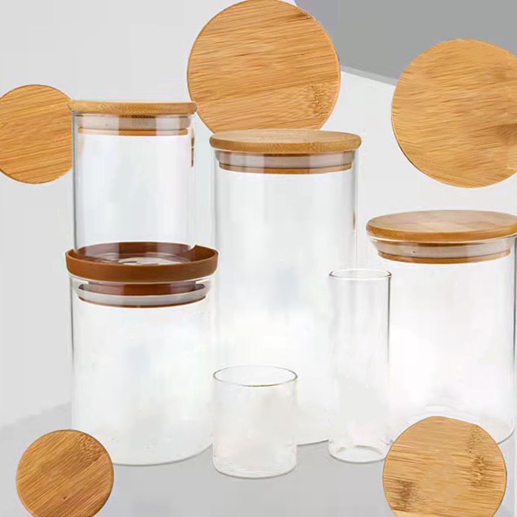 Hũ thủy tinh trong suốt đựng gia vị có nắp đậy nhiều kích cỡ tiện dụng