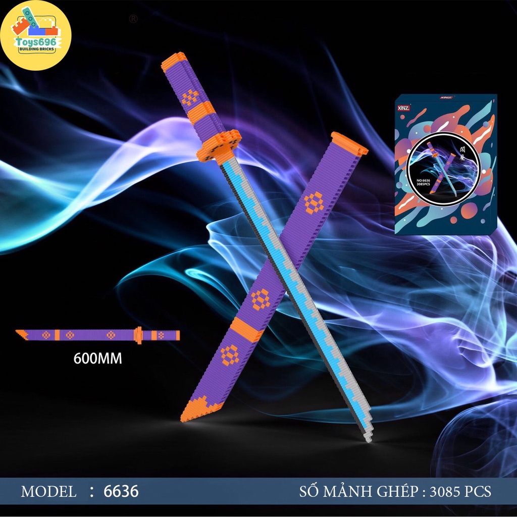 Đồ Chơi Lắp Ráp Xếp Hình Mô Hình Thanh Kiếm Trong Hoạt Hình Vua Hải Tặc Katana By Roronoa Zoro One Piece Với 3000+PCS