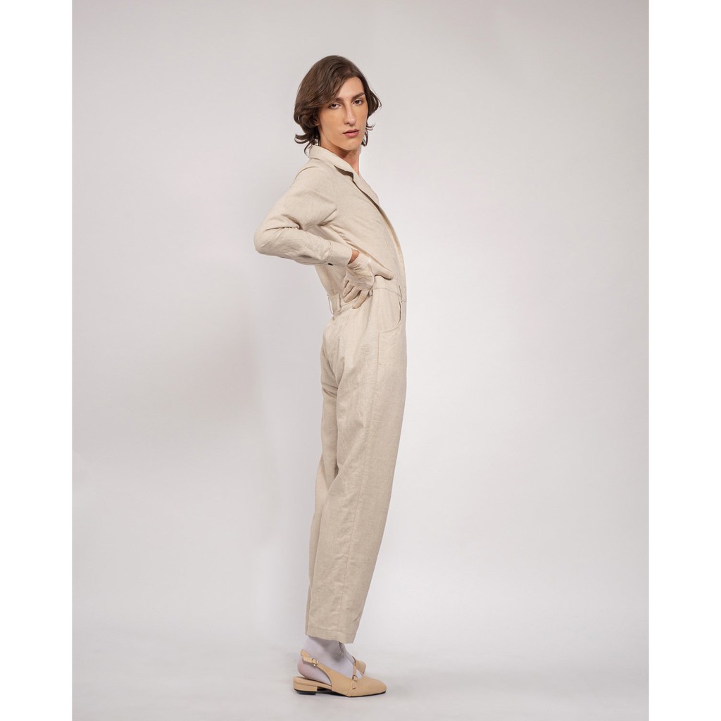 [Mã LT200 giảm 200K đơn 699K] Jumpsuit Yvette Libby N'guyen Paris, Voyager, Nữ, Màu Hạnh nhân