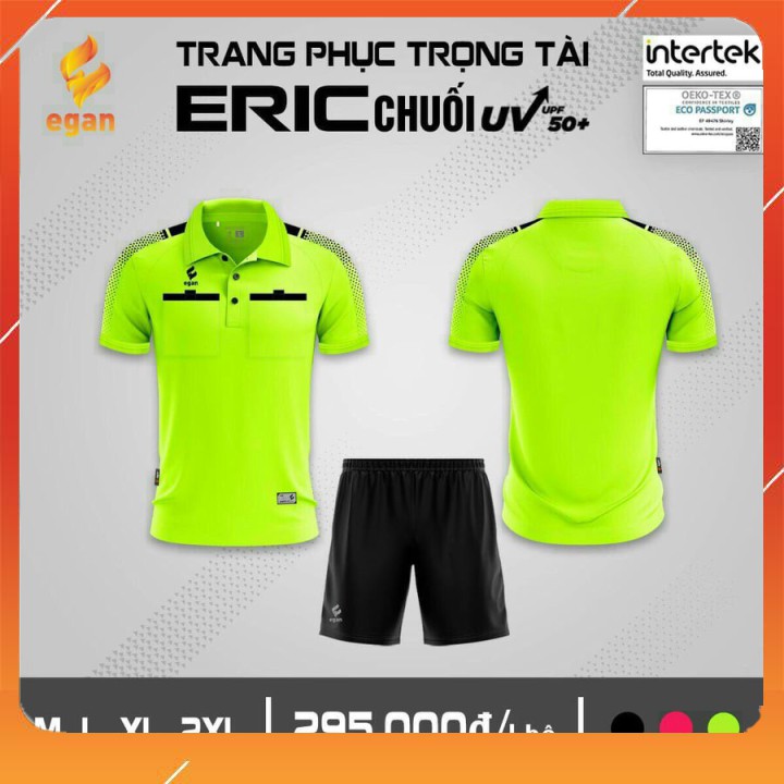 [ Sales Sốc ] Quần áo bóng đá trọng tài Eric UV,quần áo thể thao chính hãng 3 màu đẹp nhất 2021