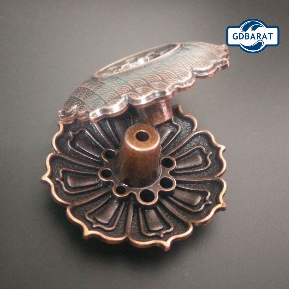 Đế Cắm Nhang 9 Lỗ Hình Hoa Sen Bằng Đồng Tiện Dụng