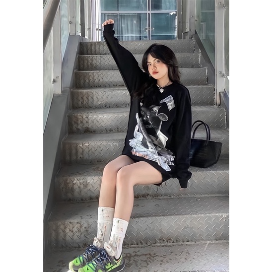 Áo sweater Mèo DOLLAR chất liệu nỉ bông thu đông | BigBuy360 - bigbuy360.vn