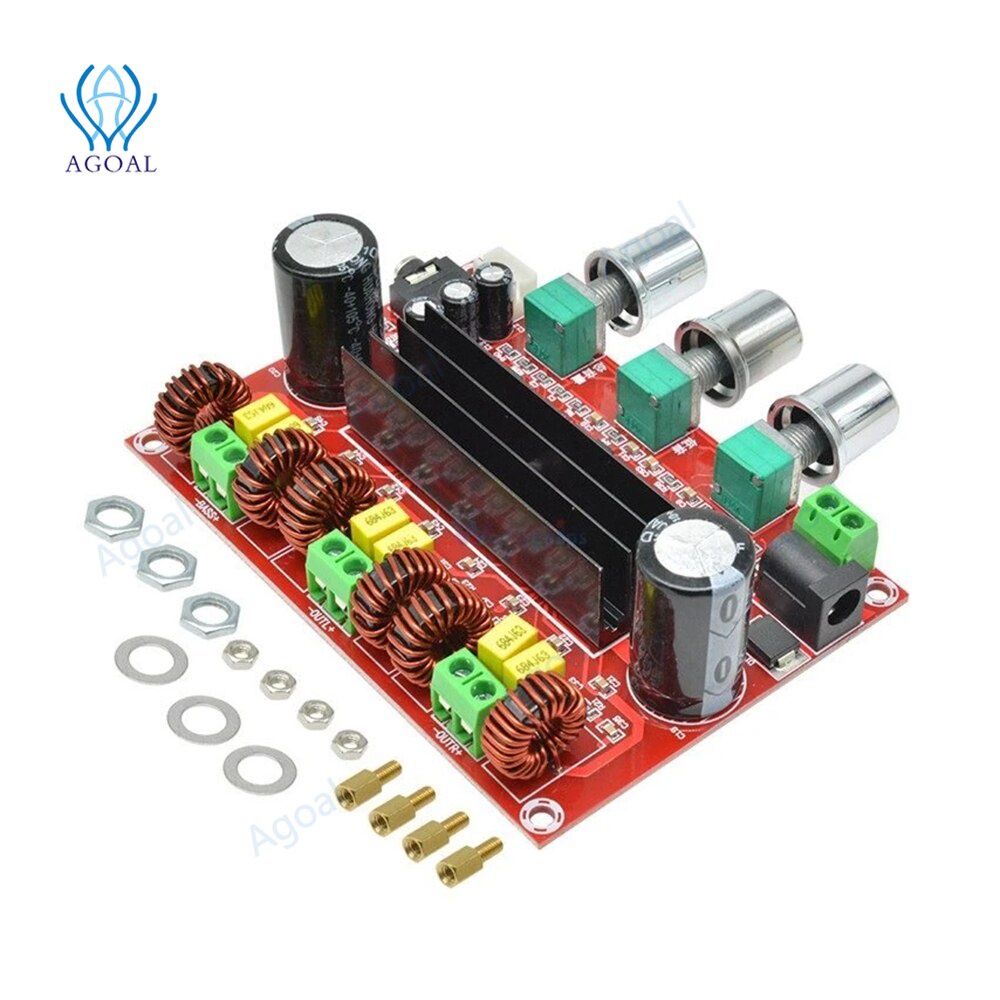 Bảng mạch dùng để khuếch đại âm thanh kỹ thuật số xh-m139 tpa3116d2 2x 50w + 100w 2.1 tpa3116x2 3 kênh dc 12-24v