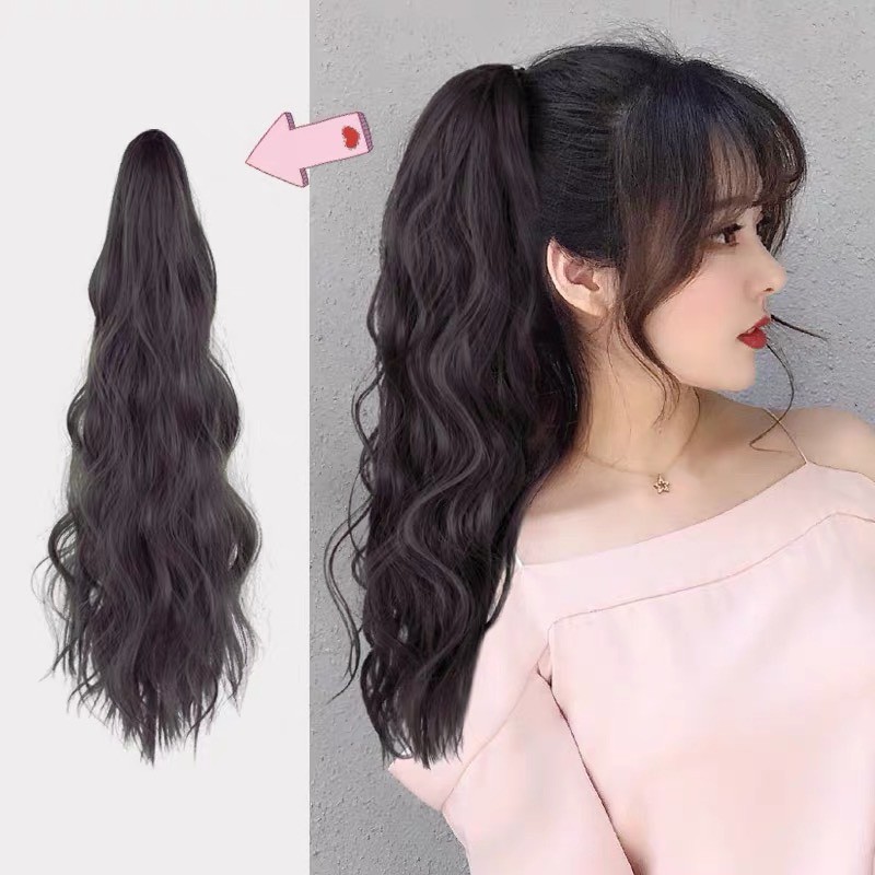 Tóc giả ngoặm xù dài 60cm, giúp tóc dài và dày, hàng loại 1, n42