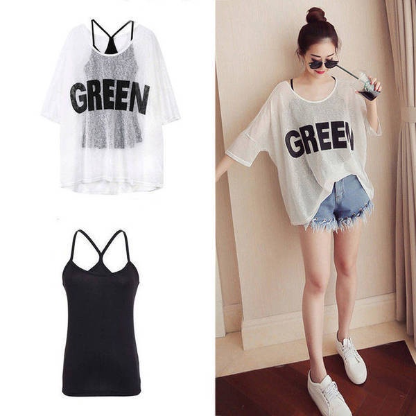 2022 summer fashion new large size women's fat mm love machine top covering stomach and hiding meat age reduction suit two-piece set