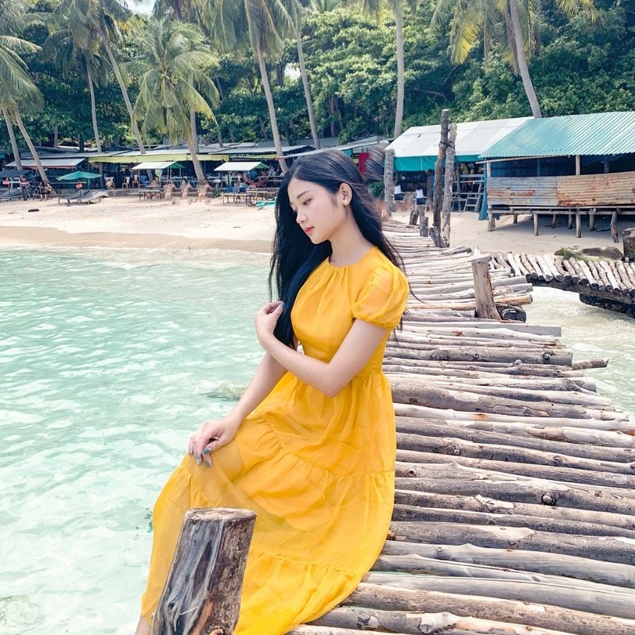 Đầm xòe tầng cách điệu, váy tơ hàn mỏng nhẹ có lớp lót Design By Giian V1877 | BigBuy360 - bigbuy360.vn