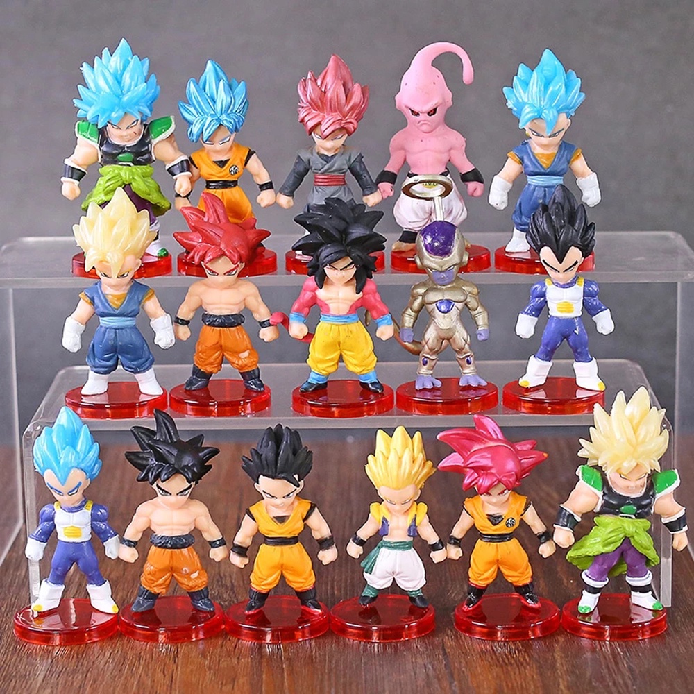 Set 16 Mô Hình Nhân Vật Son Goku Phim Dragon Ball Bằng Pvc