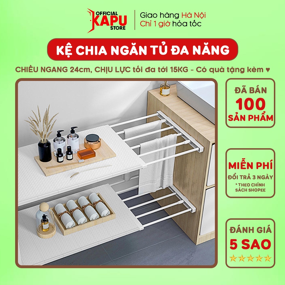 Kệ đa năng chia ngăn tủ quần áo, kệ đa năng nhiều công dụng không cần bắt vít - Phụ kiện cửa KAPU