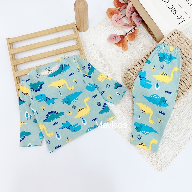 Bộ Dài Tay Hoạ Tiết Cao CấpThu Đông Cho Bé Gái, Bé Trai 7-18kg Chất Cotton 4 chiều mềm Đẹp