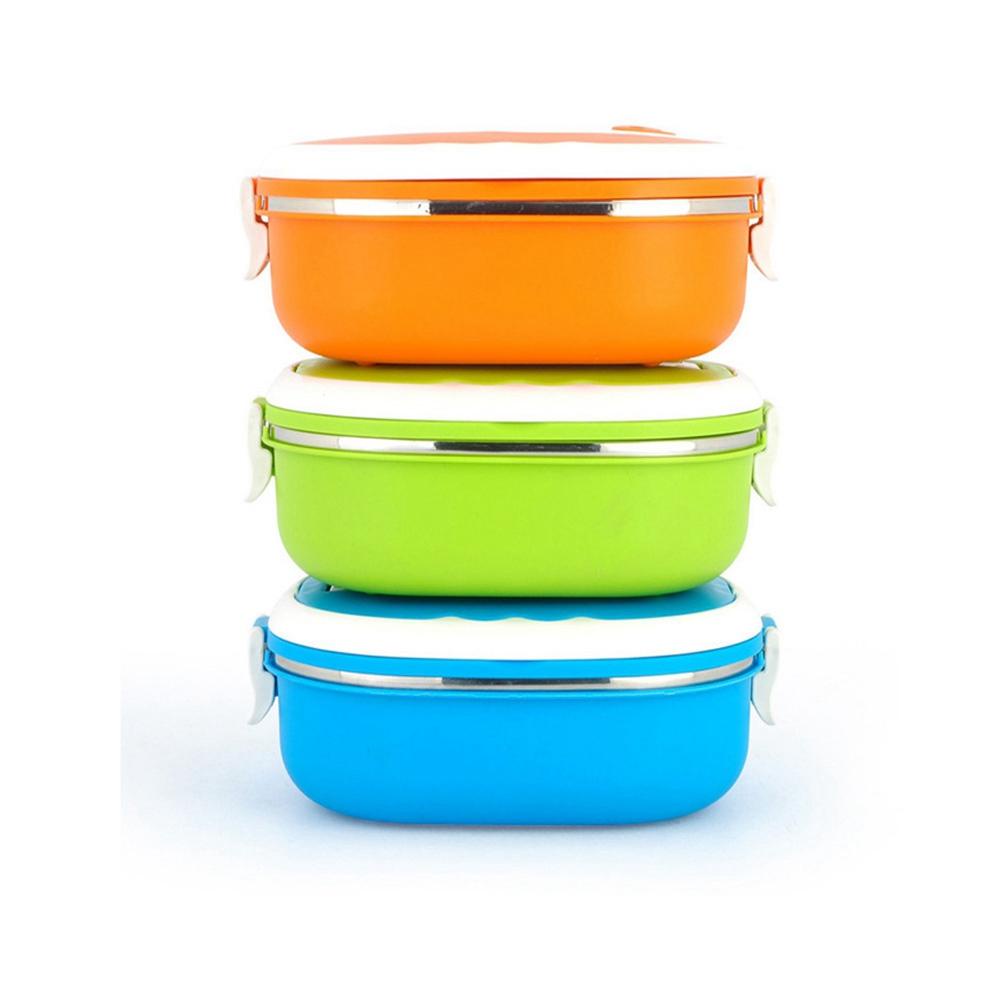 Hộp Đựng Cơm Trưa Hai Tầng Hình Oval Cho Trẻ Em Và Người Lớn