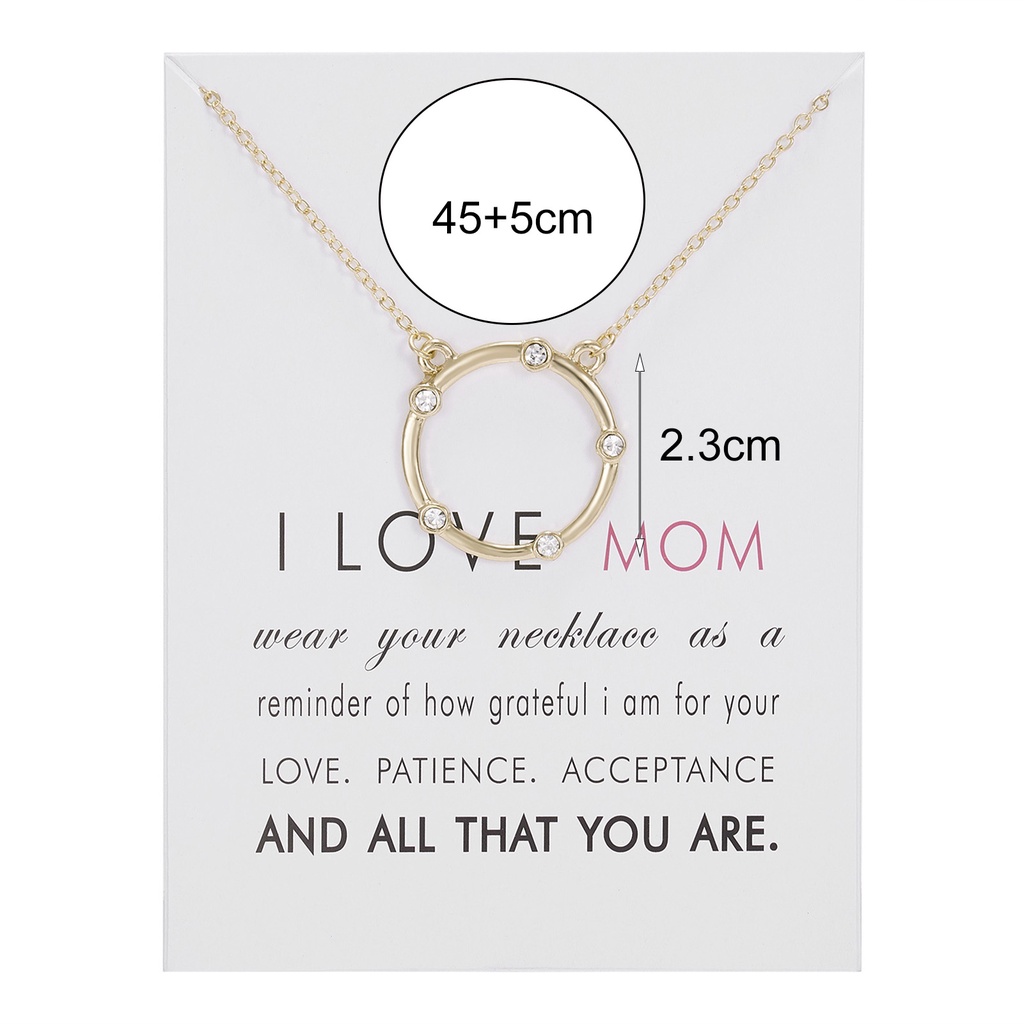 Vòng cổ Hợp Kim Mạ Vàng Trang Trí Vòng Tròn Cá Tính Cho Nữ