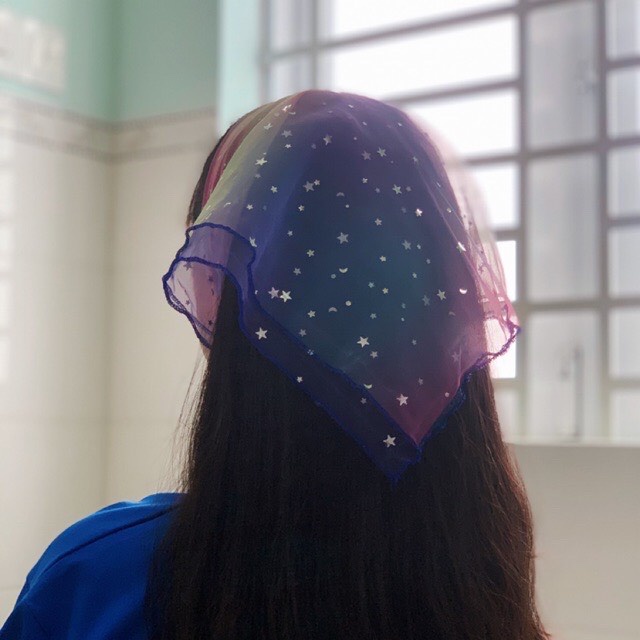 Khăn BANDANA Cầu Vồng Galaxy [TREND] Khăn Turban Trùm Phong Cách Hàn Quốc Sống Ảo