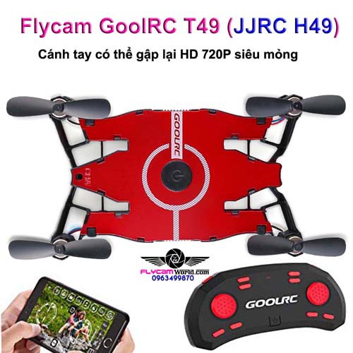 Flycam GoolRC T49 (JJRC H49) Cánh tay có thể gập lại HD 720P siêu mỏng