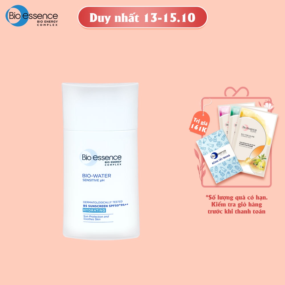 Kem chống nắng dưỡng ẩm Bio-Essence Bio-Water B5 SPF50+ PA++ 40ml