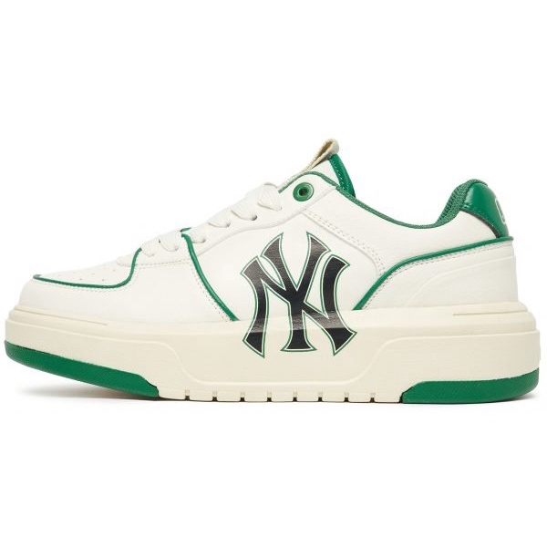 Giày Thể Thao MLB Chunky Liner New York Yankees White Green,Giày Sneaker Mlb Trắng Xanh Tăng Chiều Cao Full Box Bill