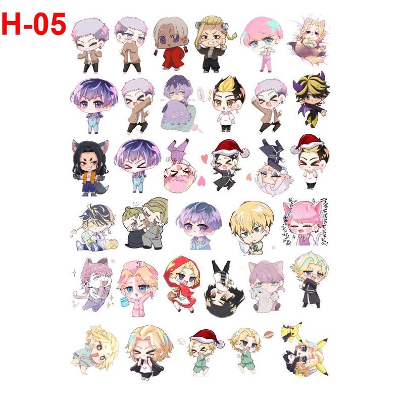 30-600 Sticker dán Rindou Haitani Sanzu Tokyo Revengers ảnh dán Haitani Tokyo Revengers