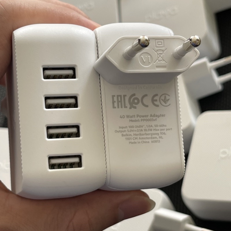 Củ Sạc Belkin Playa USB A 40W  NO BOX Belkin Playa Charger EU PP0003VFC2-PBB