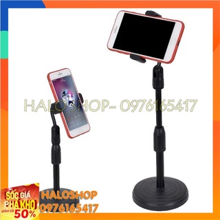 Giá đỡ điện thoại để bàn xoay 360 độ chân đế tròn DC 05 - livestream xem video Ổn Định Xoay 360 Độ dùng