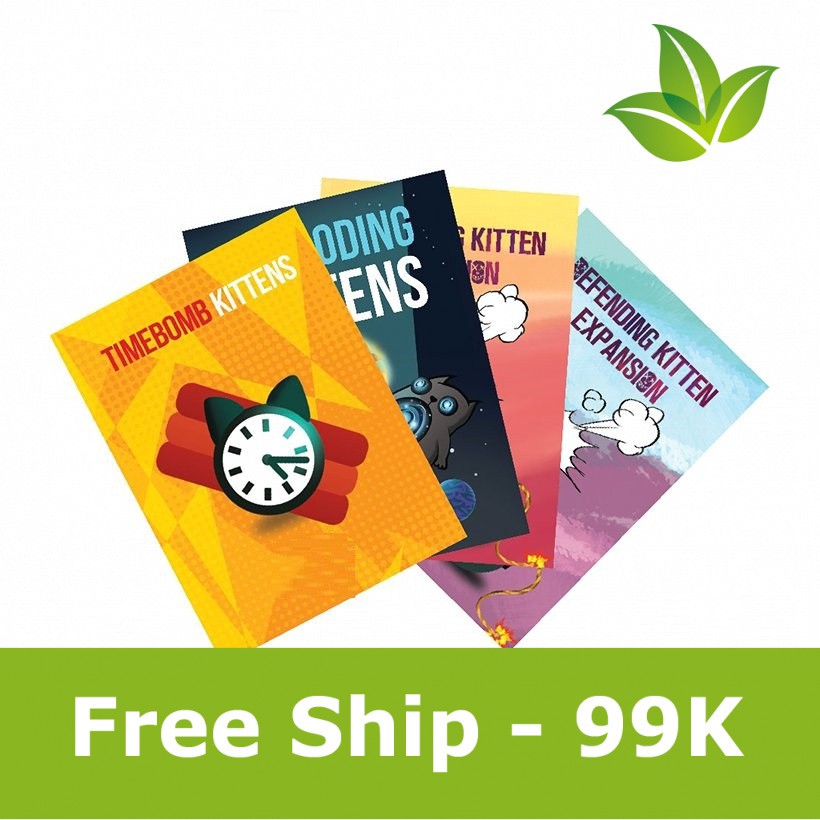 Combo 4 Bản Mèo Nổ Exploding Kittens Mở Rộng Mới Nhất Chất Lượng Cao CMS(591)