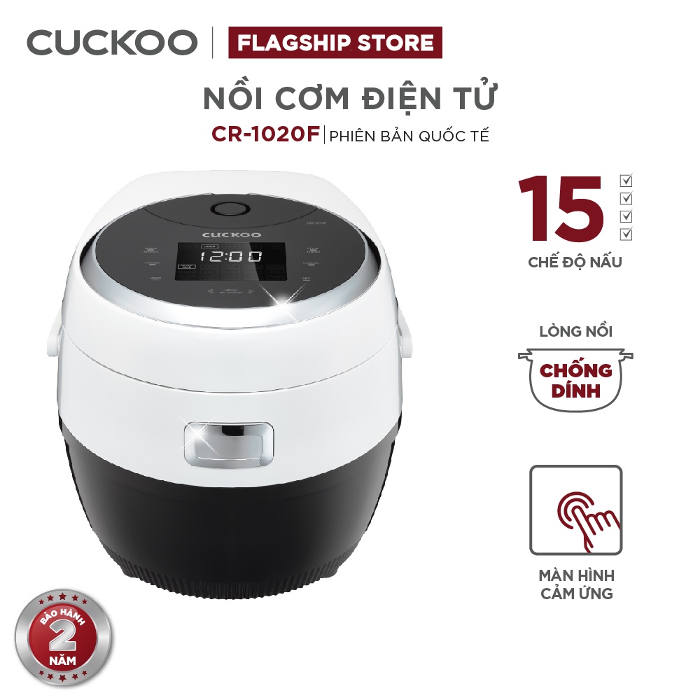 [Mã ELHADEV giảm 4% đơn 300K] Nồi cơm điện tử Cuckoo 1,8 lít CR-1020F - Hàng chính hãng - Chất lượng Hàn Quốc