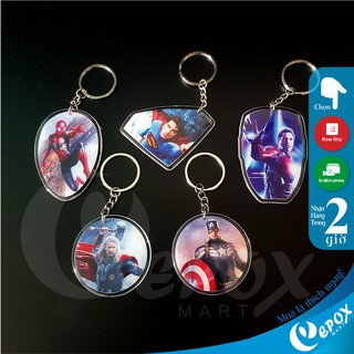 Móc khóa Avenger Ironman, Captain America, Spiderman, Thor, Superman keo epoxy [Cực Ngầu]