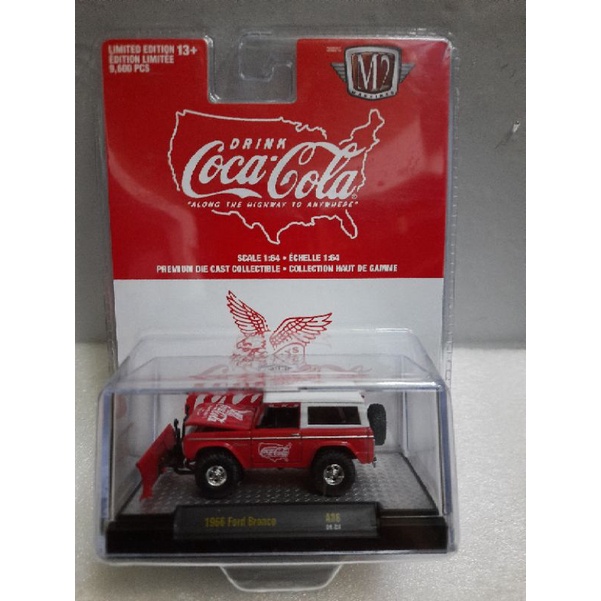 xe Mô hình M2 Machines tỉ lệ 1:64 - 1966 Ford Bronco Coca Cola , limited 1 of 9000 , hàng hiếm