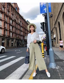 [order hàng về sau 7-10 ngày] Quần ống rộng cotton