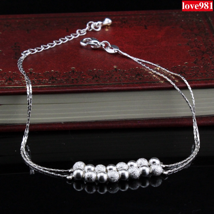 Vòng tay chuỗi 16 hạt mạ bạc có chuỗi xích mở rộng phong cách Hàn Quốc dành cho nữ | BigBuy360 - bigbuy360.vn