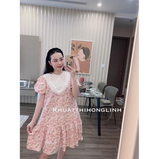VÁY HOA PHỐI CỔ BÈO TRẮNG 🆘HOT HIT❌