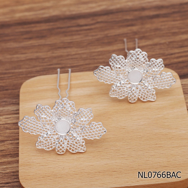 1 cán trâm họa tiết hoa mẫu đơn 50*33mm nguyên liệu làm trâm, làm trang sức