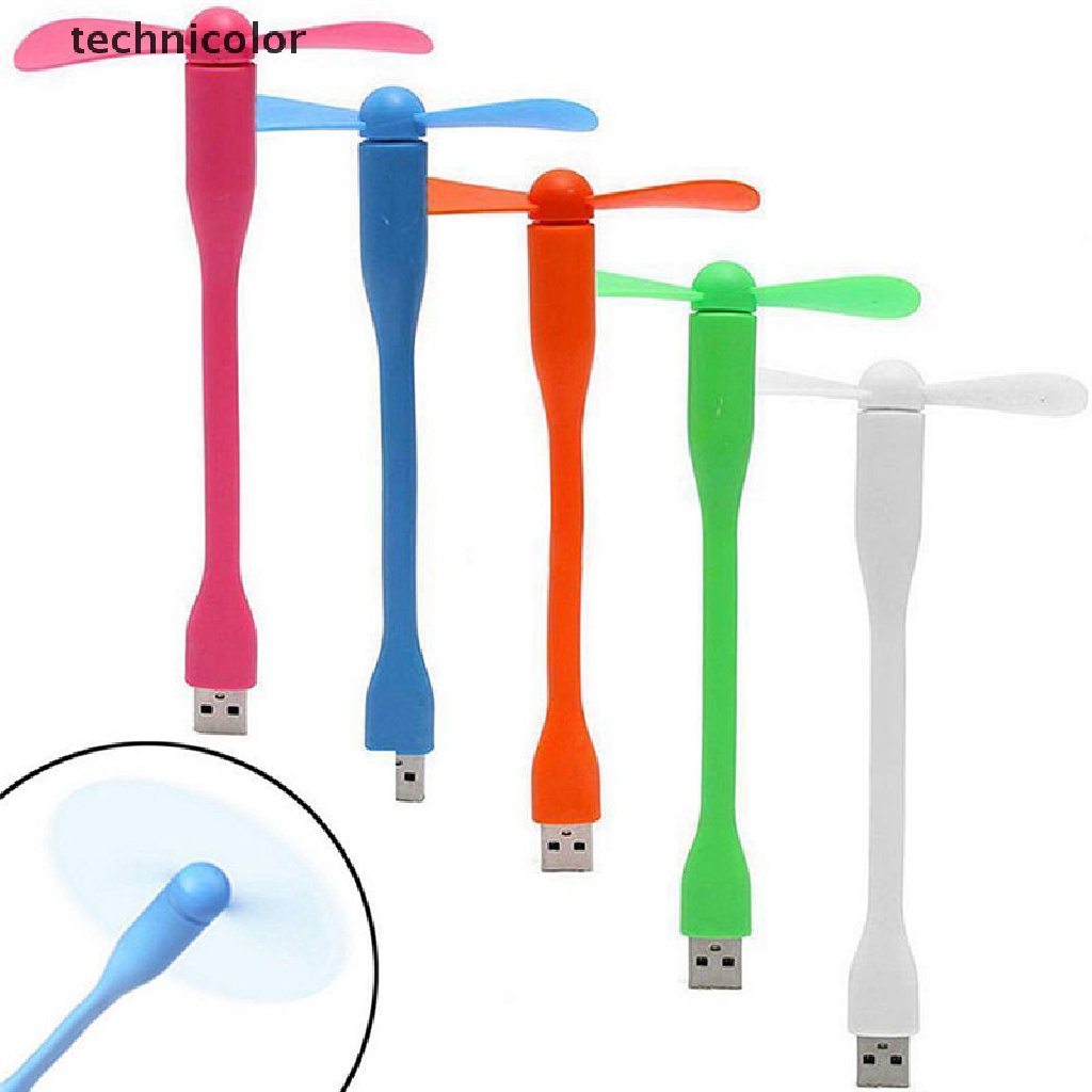 Quạt Làm Mát Mini Nhiều Màu Có Cổng Sạc USB Cho Mọi Nguồn Điện