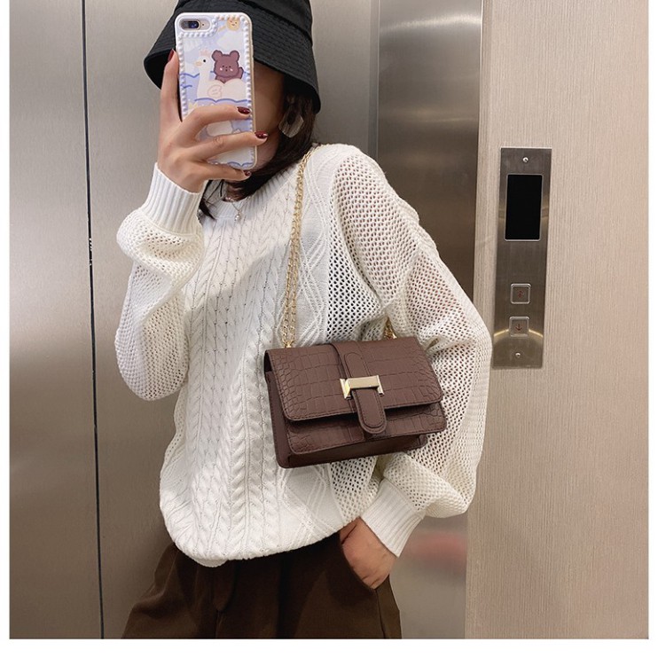 Túi xách nữ, túi đeo chéo vân da cá sấu khóa chữ H trẻ trung thanh lịch TX26 - Chjp Xjnh | BigBuy360 - bigbuy360.vn