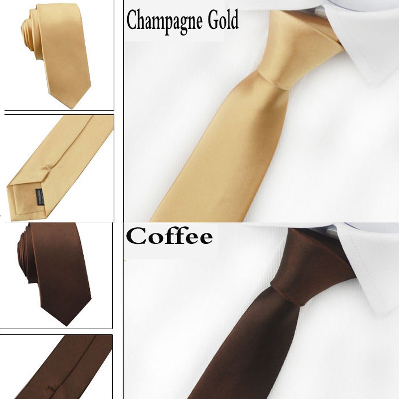 Cà vạt dài màu trơn phong cách thanh lịch sang trọng cho nam