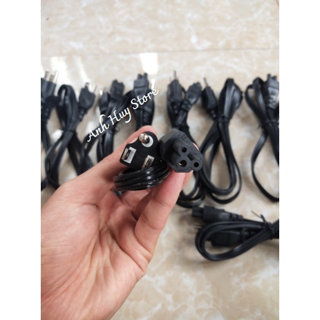 Dây nguồn sạc laptop và PC loại dẹt & tròn Cáp nguồn kết nối điện 220v tới cục sạc Laptop và Pc