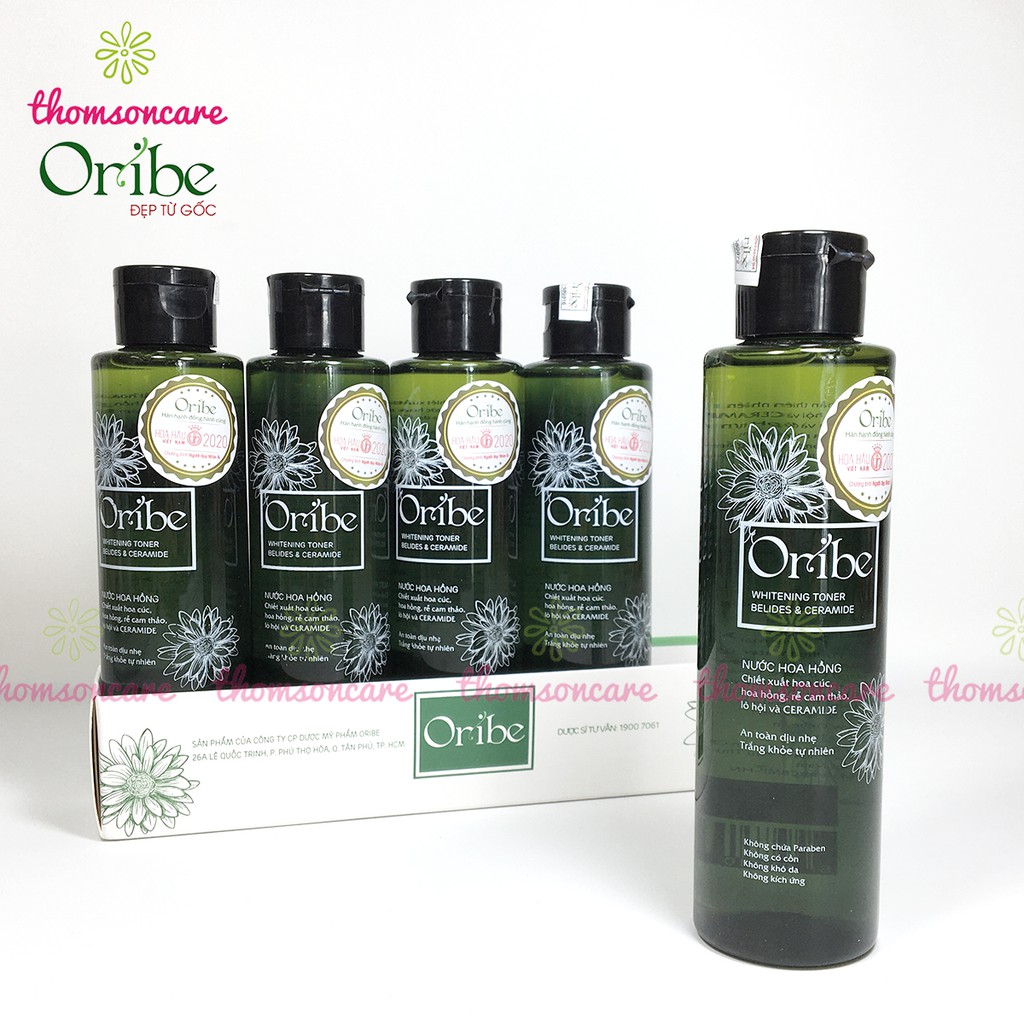 Nước hoa hồng dưỡng ẩm trắng da Oribe 150ml - Toner từ thiên nhiên, không cồn, không khô da, giảm mụn, da nhạy cảm