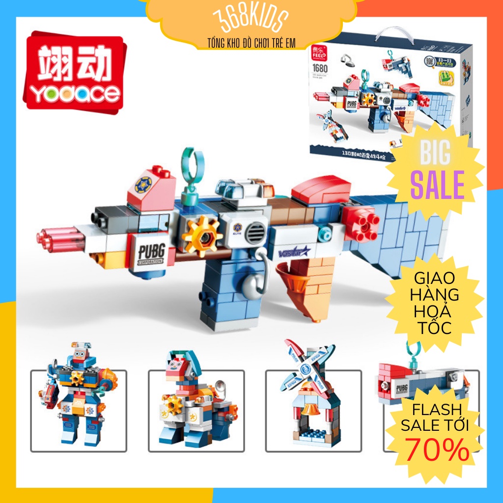Bộ Lego Lắp Ghép Các Mẫu Súng Nâng Cao Tính Sáng Tạo Cho Bé,Hàng 368Kids Loại 1