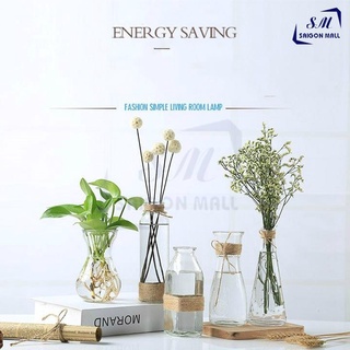  SET 5 lọ hoa thủy tinh MIX 5 MẪU SIÊU XINH tặng kèm 5 dây dừa trang trí 