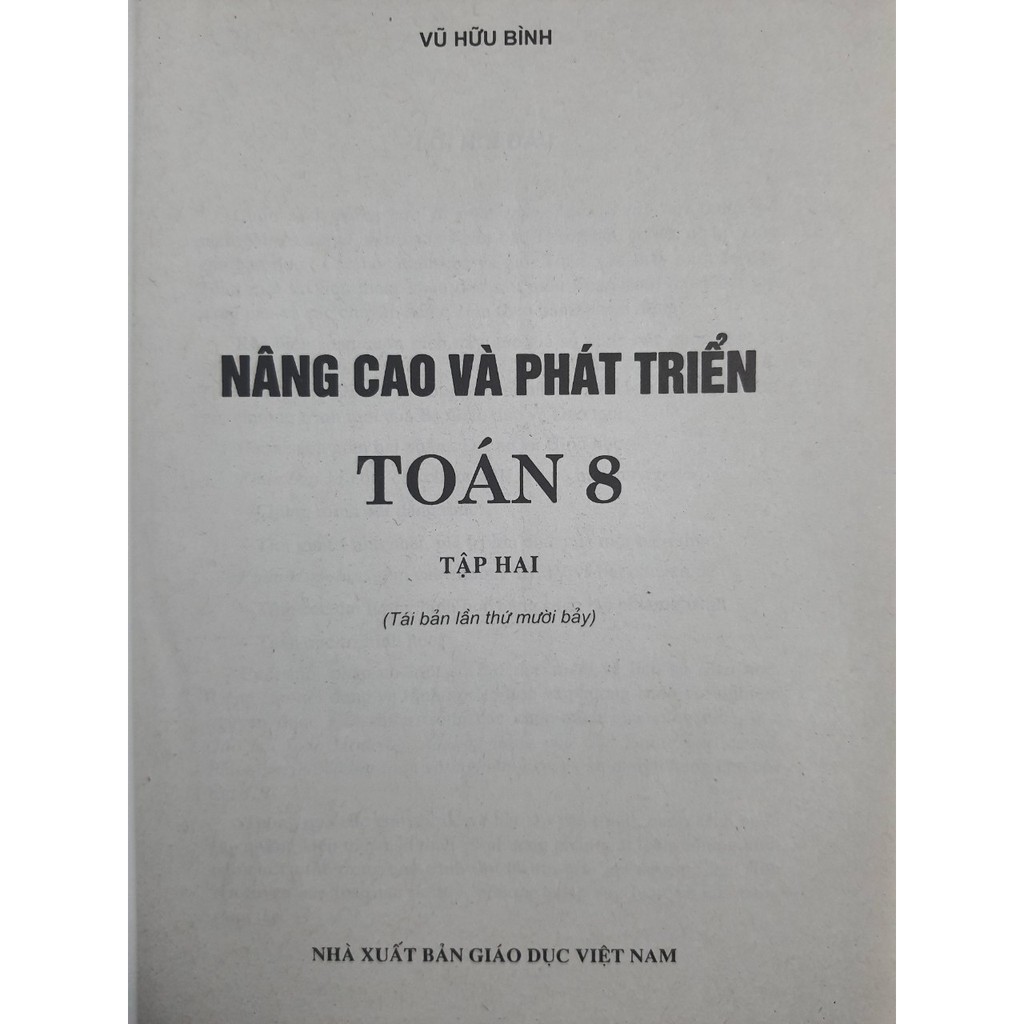 Sách - Nâng cao và phát triển Toán 8 tập 2