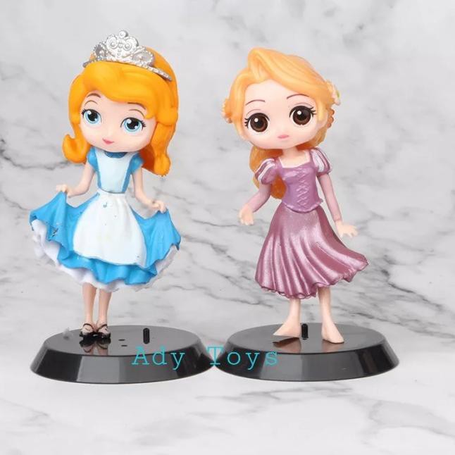 Disney Set 6 Mô Hình Nhân Vật Công Chúa Bạch Tuyết / Elsa / Anna / Alice Trong Truyện Cổ Tích